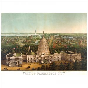 View of Washington City / lith. & print by E. Sachse & Co.