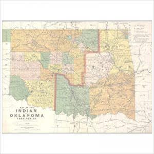 Map of the Indian and Oklahoma territories.