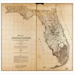 Map of the state of Florida